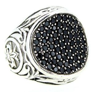 Scott Kay Sterling Silver Black Sapphire Ring